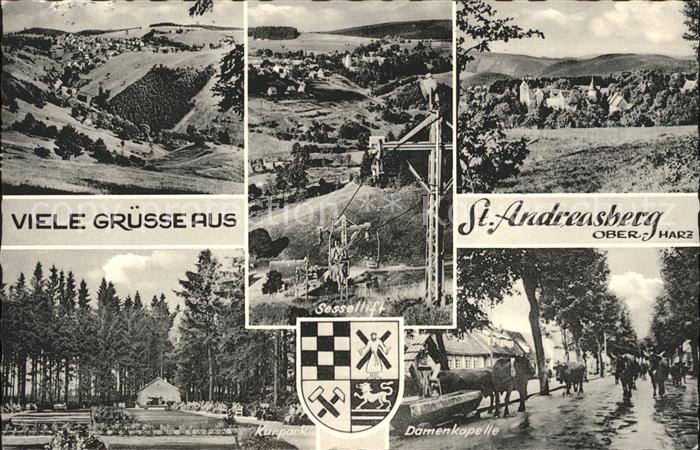 St Andreasberg Harz Sessellift Damenkapelle Kurpark Kuehe