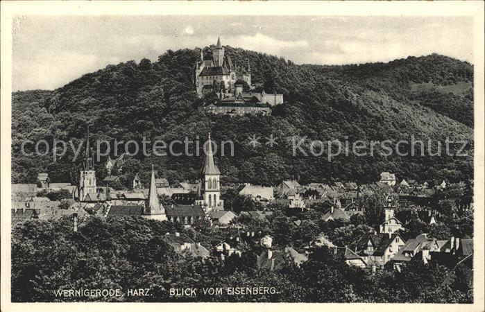 Wernigerode Harz Blick vom Eisenberg
