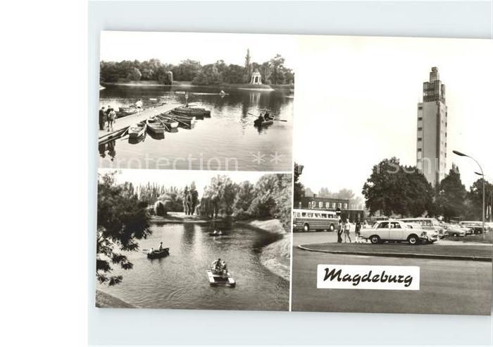 MAGDEBURG CITY Adolf Mittag See Aussichtsturm Kulturpark Rotehorn