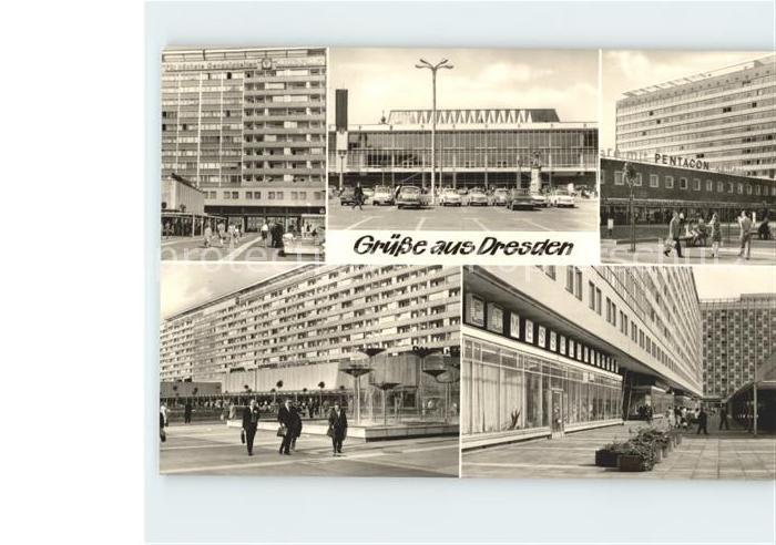 DRESDEN Elbe Prager Strasse Altmarkt Kulturpalast