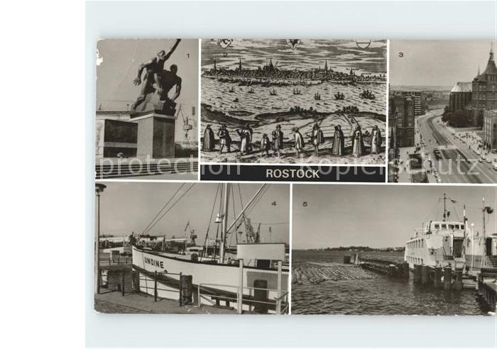 ROSTOCK CITY Gedenkstaette revolutionaeren Matrosen Museum Kupferstich von Brau