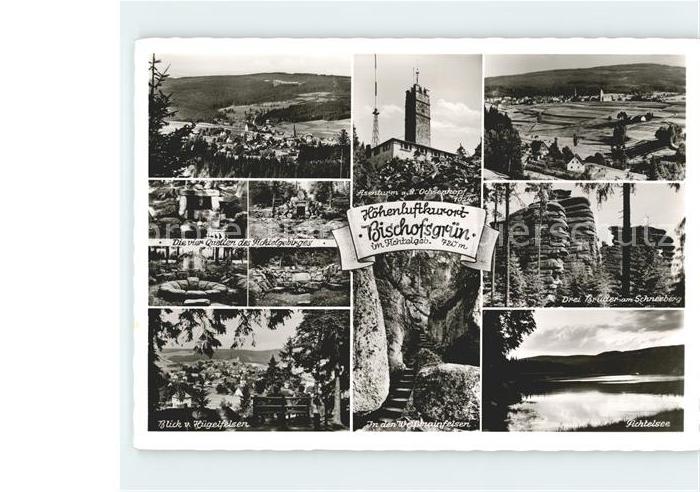 Bischofsgruen Vier  Quellen Fichtelgebire Huegelfelsen Weissmainfelsen Fichtelse