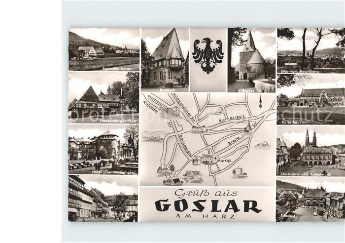 GOSLAR Harz Niedersachsen Jugendherberge Marktplatz Bahnhof Brusttuch