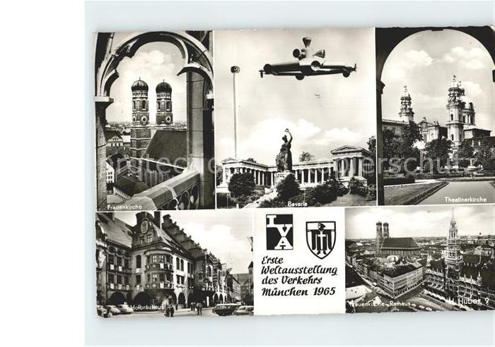 Muenchen Bayern Weltausstellung Frauenkirche Bavaria Theatinerkirche Rathaus