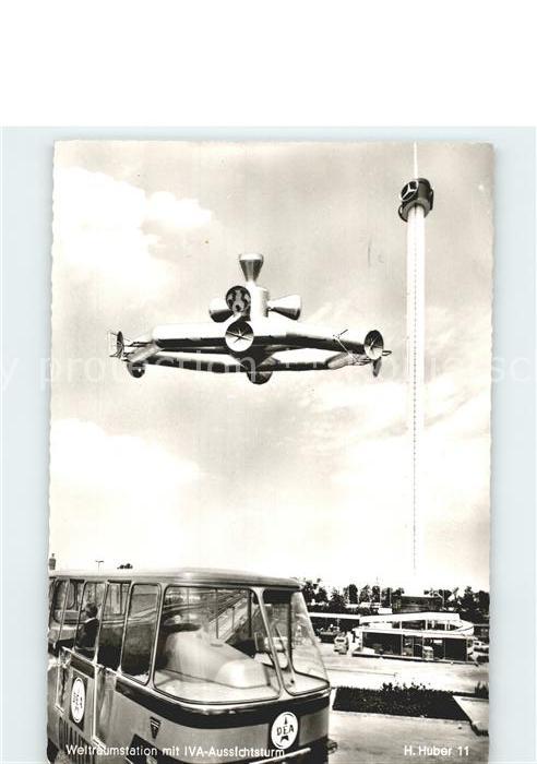 Muenchen Bayern Weltraumstation IVA Aussichtsturm