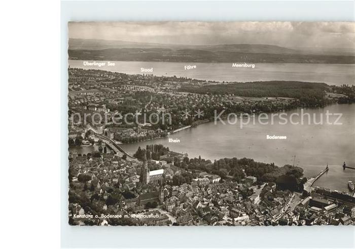 Konstanz Bodensee Rheinausfluss Meerburg Staad Faehre