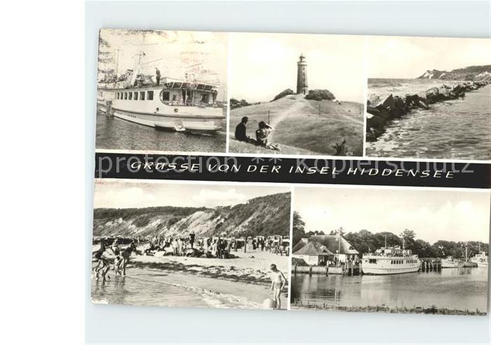 Insel Hiddensee Faehre Turm Strand