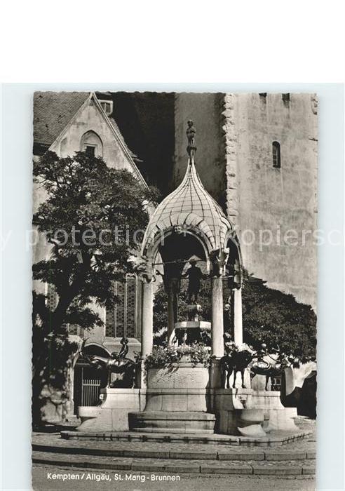 Kempten Allgaeu St Mang Brunnen