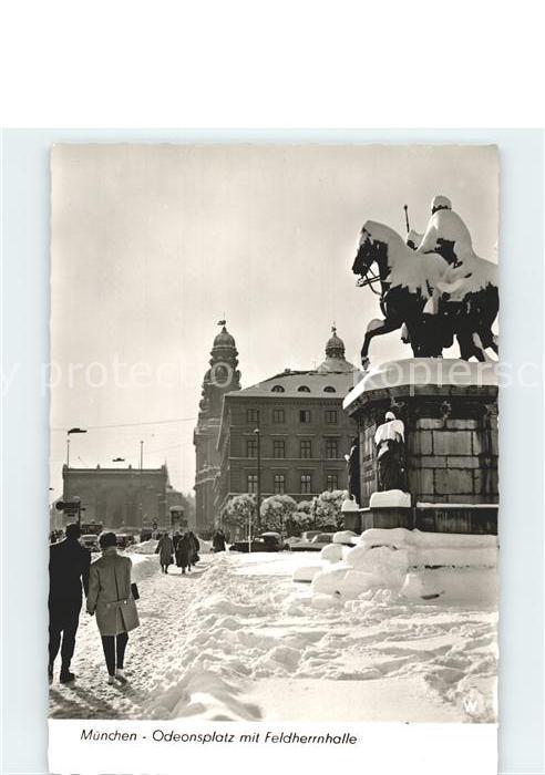 Muenchen Bayern Odeonsplatz Feldherrnhalle