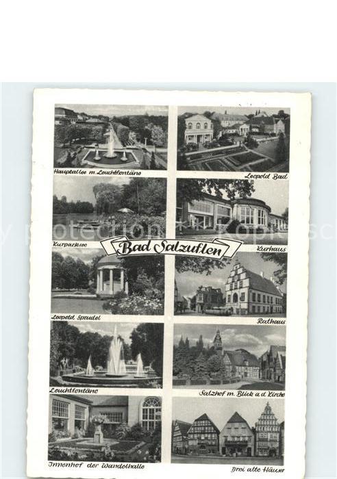 Bad Salzuflen Hauptallee Leuchtfontaene Leopold Bad Kurhaus Rathaus