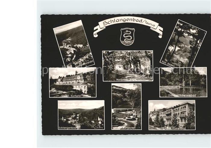 Schlangenbad Taunus Nassauer Allee Thermal Schwimmbad Sanatorium Roemerbad Kurho