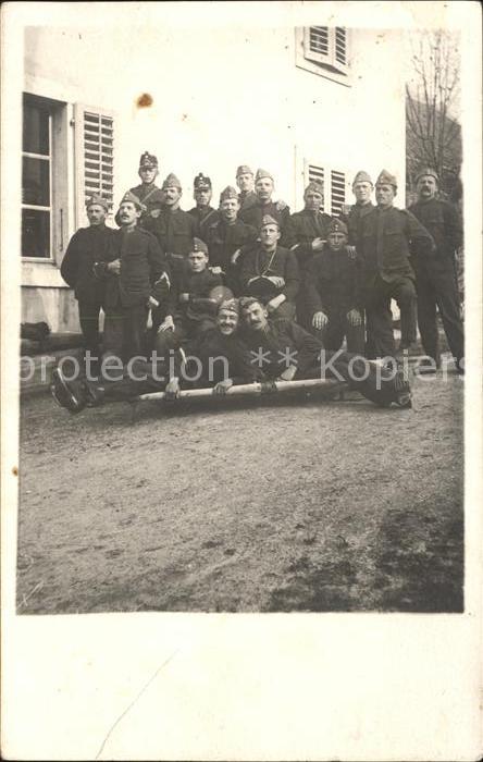 Militaria Schweiz Soldaten Gruppenfoto