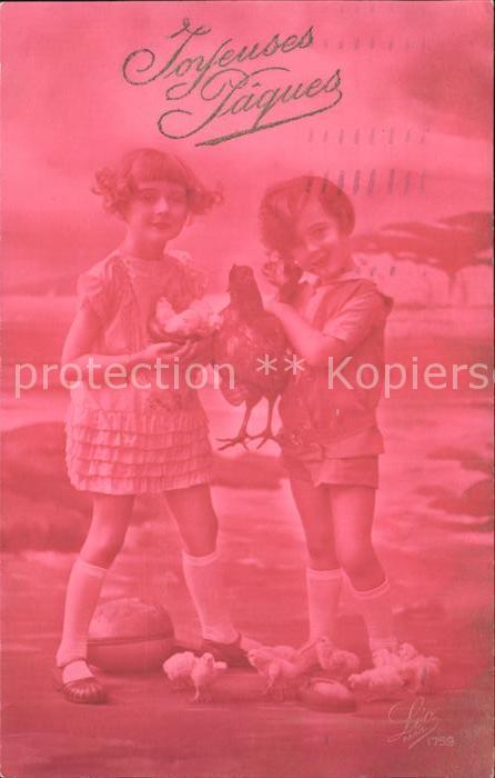 Foto LEO Nr. 1759 Kinder Ostern Huhn Kueken