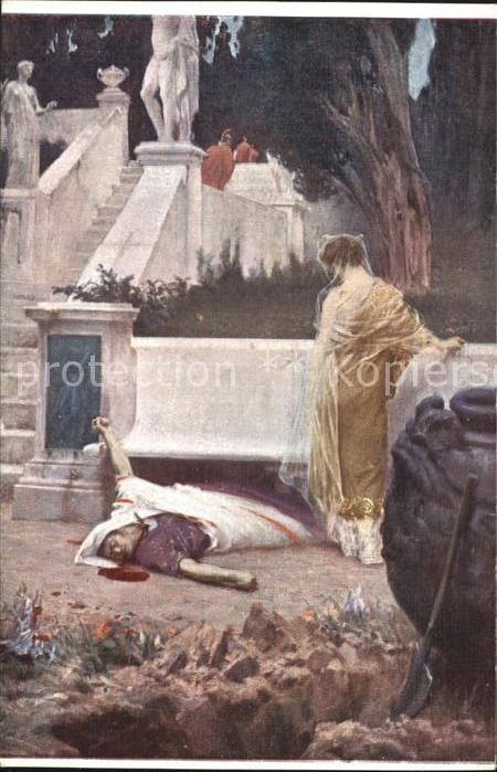 Kuenstlerkarte Jan Styka Neros Tod