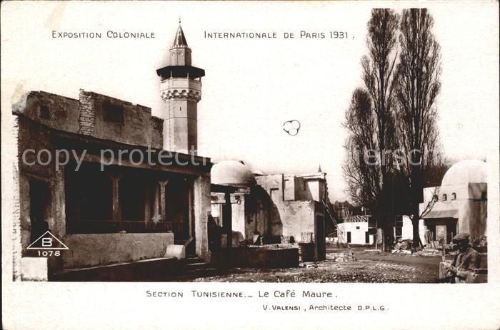 Exposition Coloniale Paris 1931 Section Tunisienne Cafe Maure