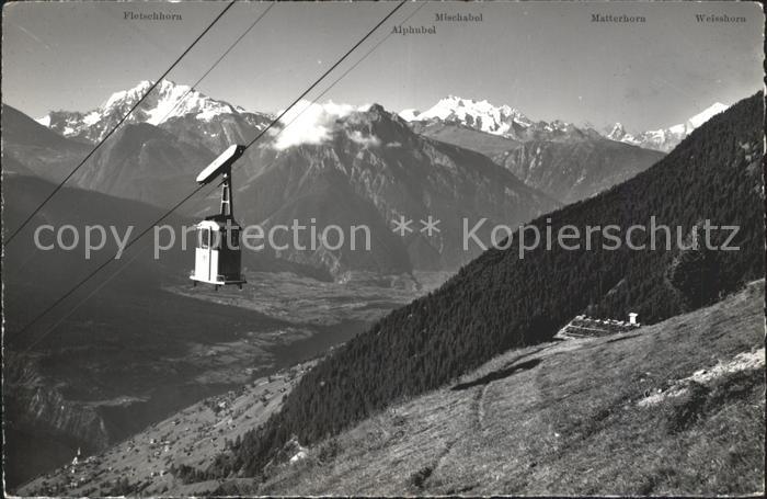 Seilbahn Moerel Riederalp Rhonetal