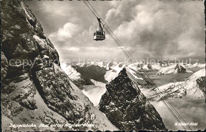 Foto Huber H. Nr. 5385 Zugspitzseilbahn Allgäuer Alpen