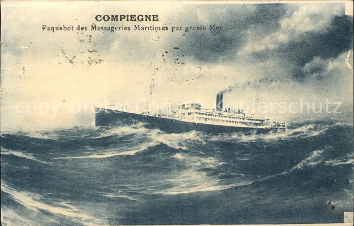 Dampfer Oceanliner Compiegne Paquebot Messageries Maritime