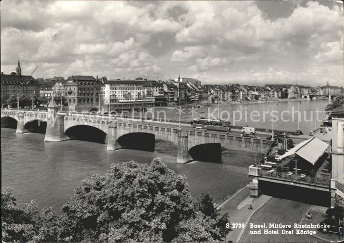 Strassenbahn Basel Mittlere Rheinbrücke Hotel Drei K