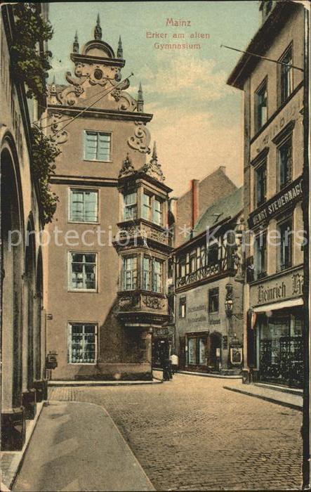 Mainz Rhein Erker am alten Gymnasium