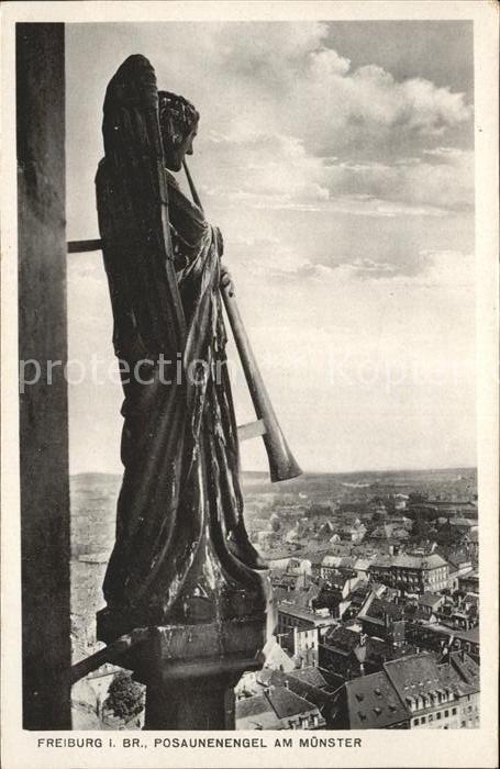 Freiburg Breisgau Posaunenengel am Muenster