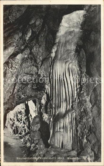 Ruebeland Harz Baumannshoehle Wasserfall