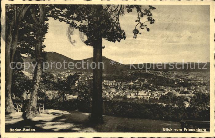 BADEN-BADEN BW Blick vom Friesenberg