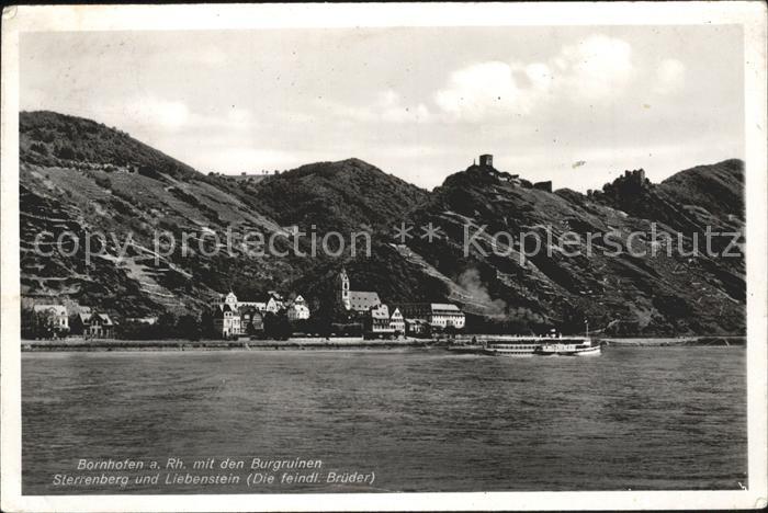 Kamp-Bornhofen mit Burgruinen Liebenstein und Sterrenberg Die feindlichen Bruede