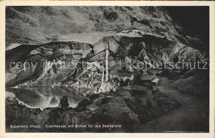 Ruebeland Harz Goethesaal mit Buehne fuer die Festspiele