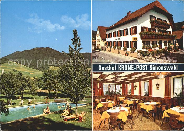 Simonswald Gasthof Krone Gaststube Schwimmbad
