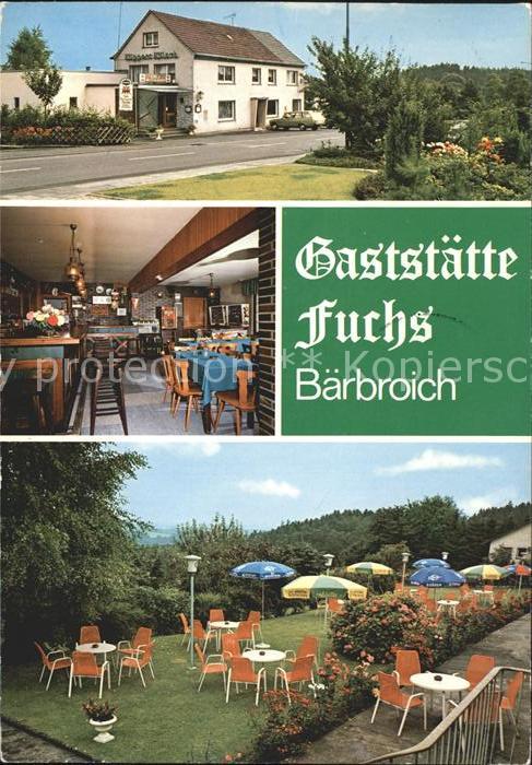 Baerbroich Gaststaette Fuchs Gaststube Gartenterrasse