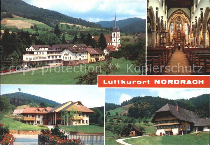 Nordrach Ortsansicht Kirche Inneres Bauernhaus