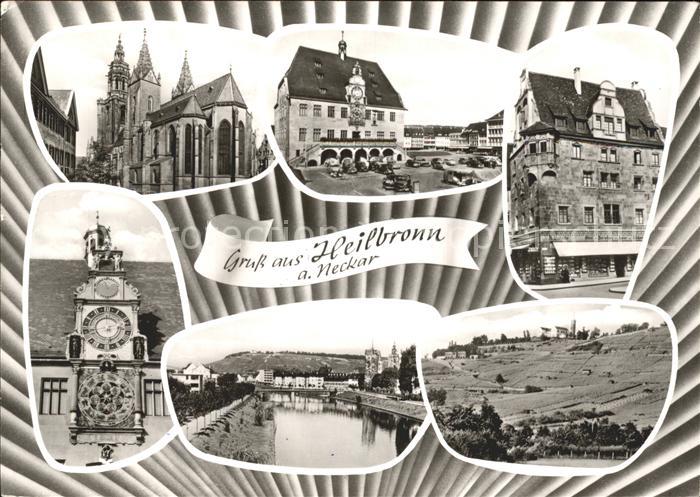 Heilbronn Neckar Kirche Rathaus Uhr Bruecke Panorama
