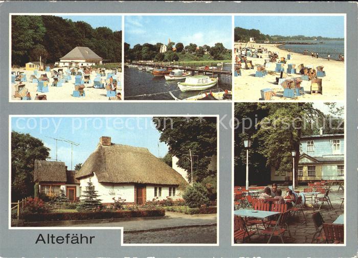 Altefaehr Ruegen Cafe am Strand Seglerhafen Strand Altes Fischerhaus Kurhaus