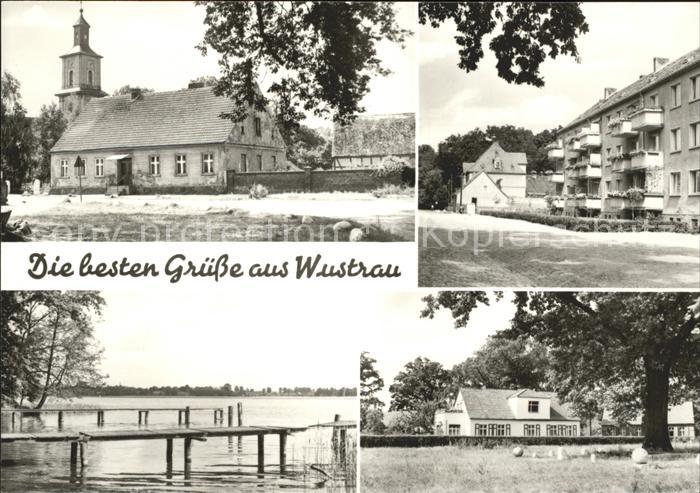 Wustrau Kirche Dorfpartie Bootsstege