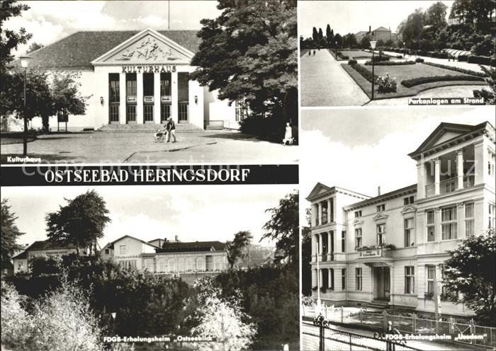 Heringsdorf Ostseebad Usedom Kulturhaus Parkanlagen FDGB Erholungsheim Ostseebli