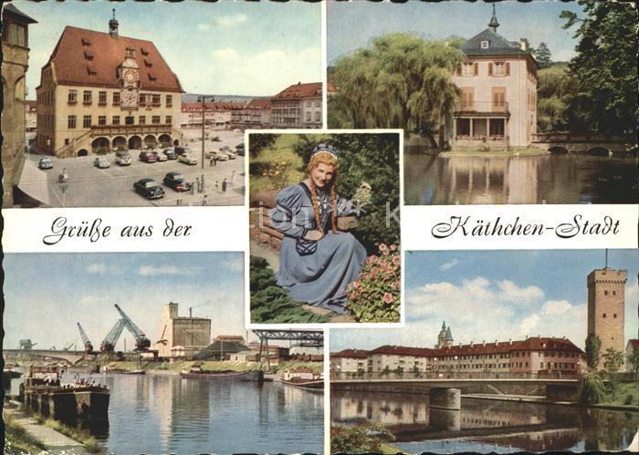 Heilbronn Neckar Rathaus Treppenseeschoesschen Kaethchen von Heilbronn Hafen Nec