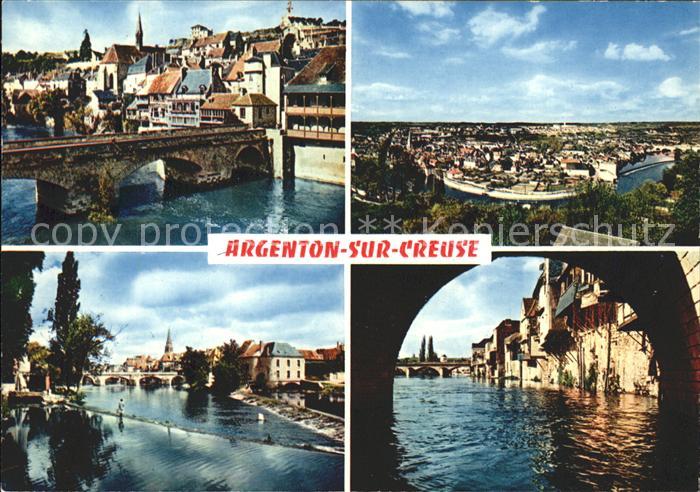 Argenton-sur-Creuse Vue generale La boucle Les bords Les vieilles maisons