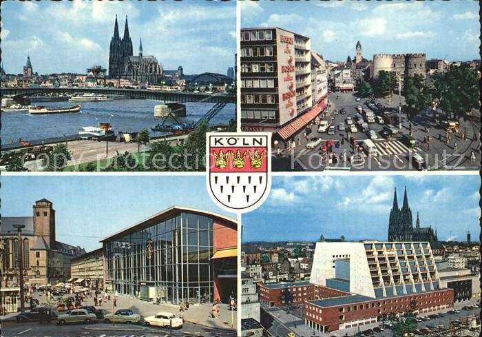 Koeln Rhein Dom Schloss Bahnhof Halle