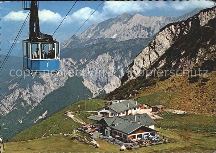 Grainau Hochalm mit Karwendel und Wetterstein Seilbahn Hochalm Osterfelder