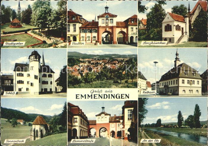 Emmendingen Stadtgarten Stattor Lenzhaeuschen Schloss Rathaus Lammstrasse An der