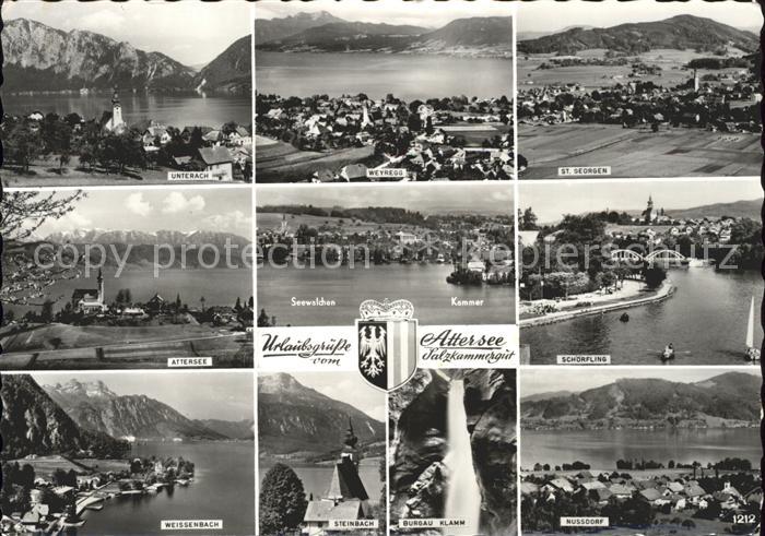 Attersee mit Unterach Weyregg St Georgen Seewalchen Schoerfling Weissenbach Stei