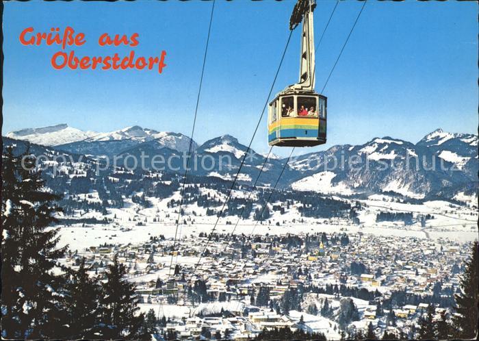 Oberstdorf mit Hoher Ifen Gottesackerwaende und Nebelhornbahn