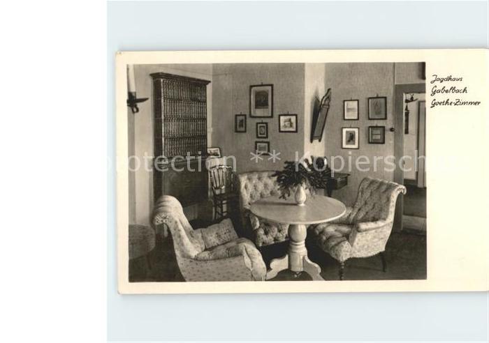 Gabelbach Thueringen Jagdhaus Gabelbach Goethe Zimmer