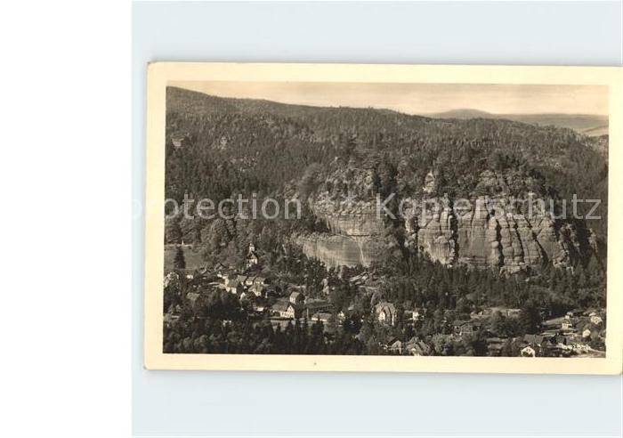 Oybin Sachsen Zittauer Gebirge mit Berg Oybin