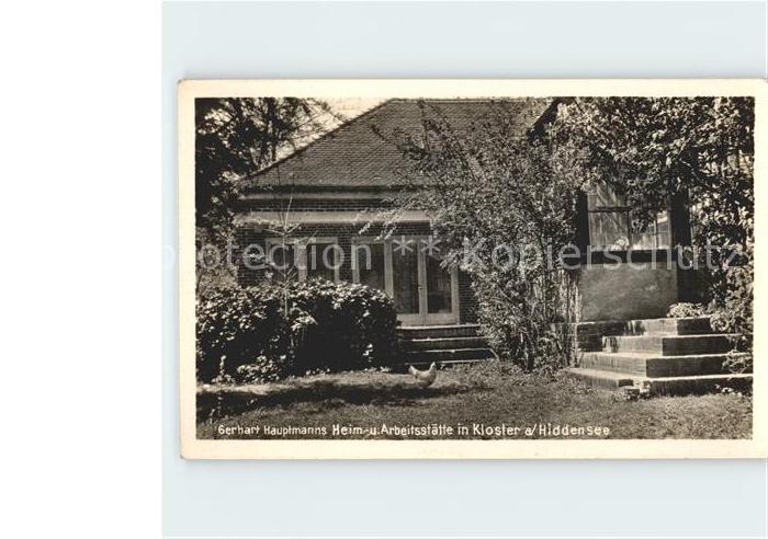 Kloster Hiddensee Gerhart Hauptmanns Heim und Arbeitsstaette