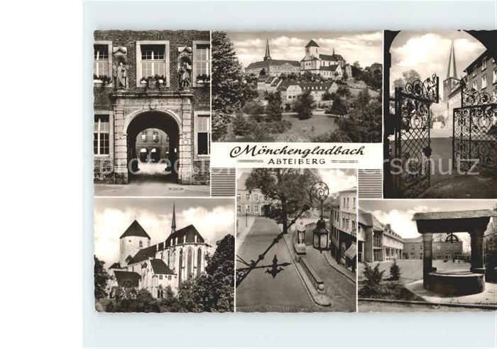 MoeNCHENGLADBACH NRW Abteiberg Torbogen Eingang Kloster Brunnen