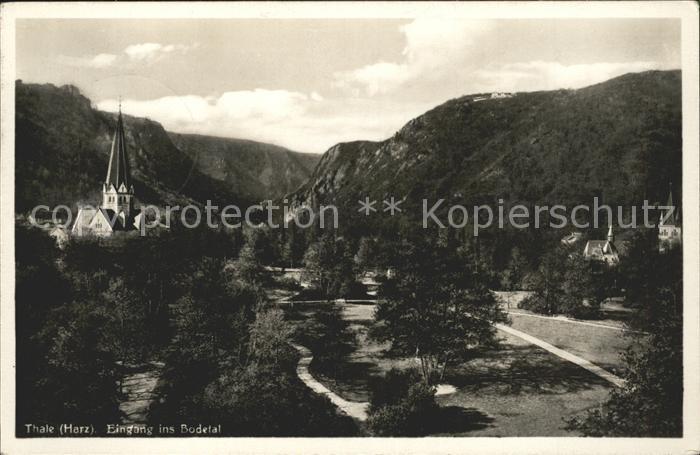 Thale Harz Eingang ins Bodetal
