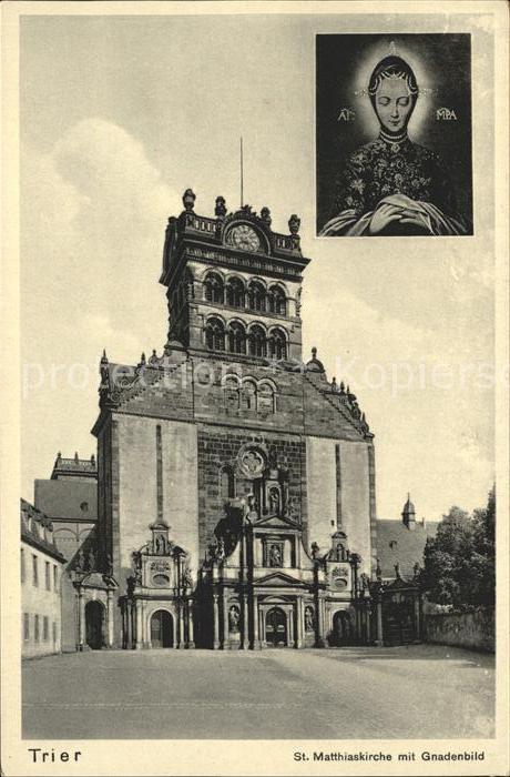 TRIER  CITY St Matthiaskirche mit Gnadenbild