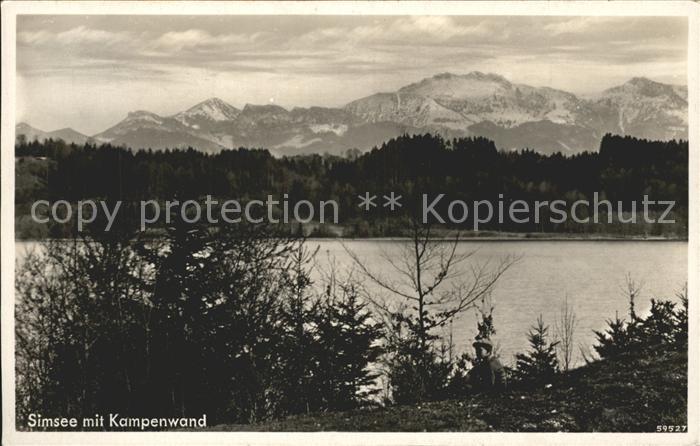 Rosenheim Bayern Simsee mit Kampenwand